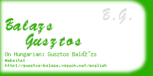 balazs gusztos business card